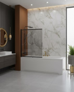 Шторка на ванну CL601QG 100/140 оружейная сталь Шторка на ванну CL601QG 100/140 оружейная сталь