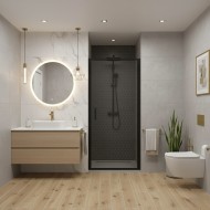 Душевая дверь распашная CL1020B-100 BLACK Душевая дверь распашная CL1020B-100 BLACK